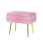 Artiss Ottoman Storage Foot Stool Velvet Pink