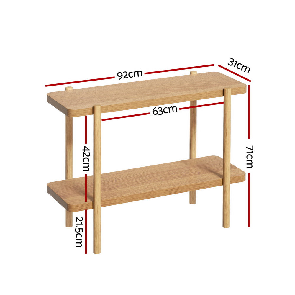 Artiss Console Table 92CM 2-tier Pine Sera