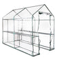 Greenfingers Greenhouse 1.2x1.9x1.9M Walk in Green House Tunnel Clear Garden Shed 4 Shelves