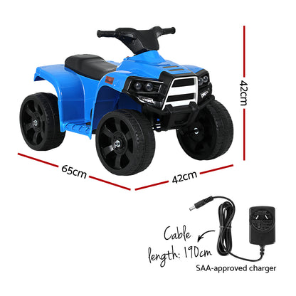 Rigo Kids Ride On ATV Quad Motorbike Car 4 Wheeler Electric Toys Battery Blue