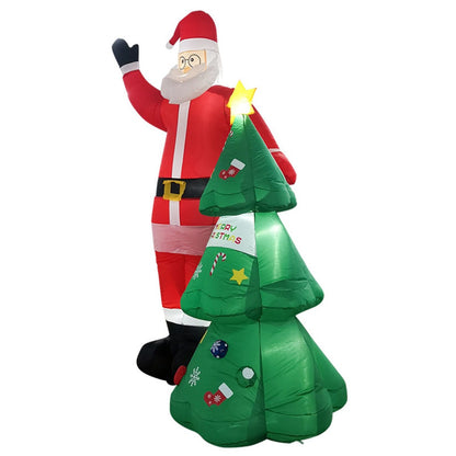 Festiss 2.5m Santa and Christmas Tree Christmas Inflatable with LED