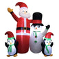 Festiss 1.8m Santa Snowman and Penguin Greeting Christmas Inflatable with LED