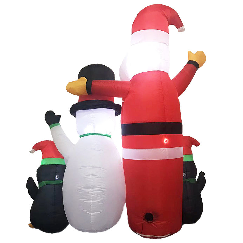 Festiss 1.8m Santa Snowman and Penguin Greeting Christmas Inflatable with LED