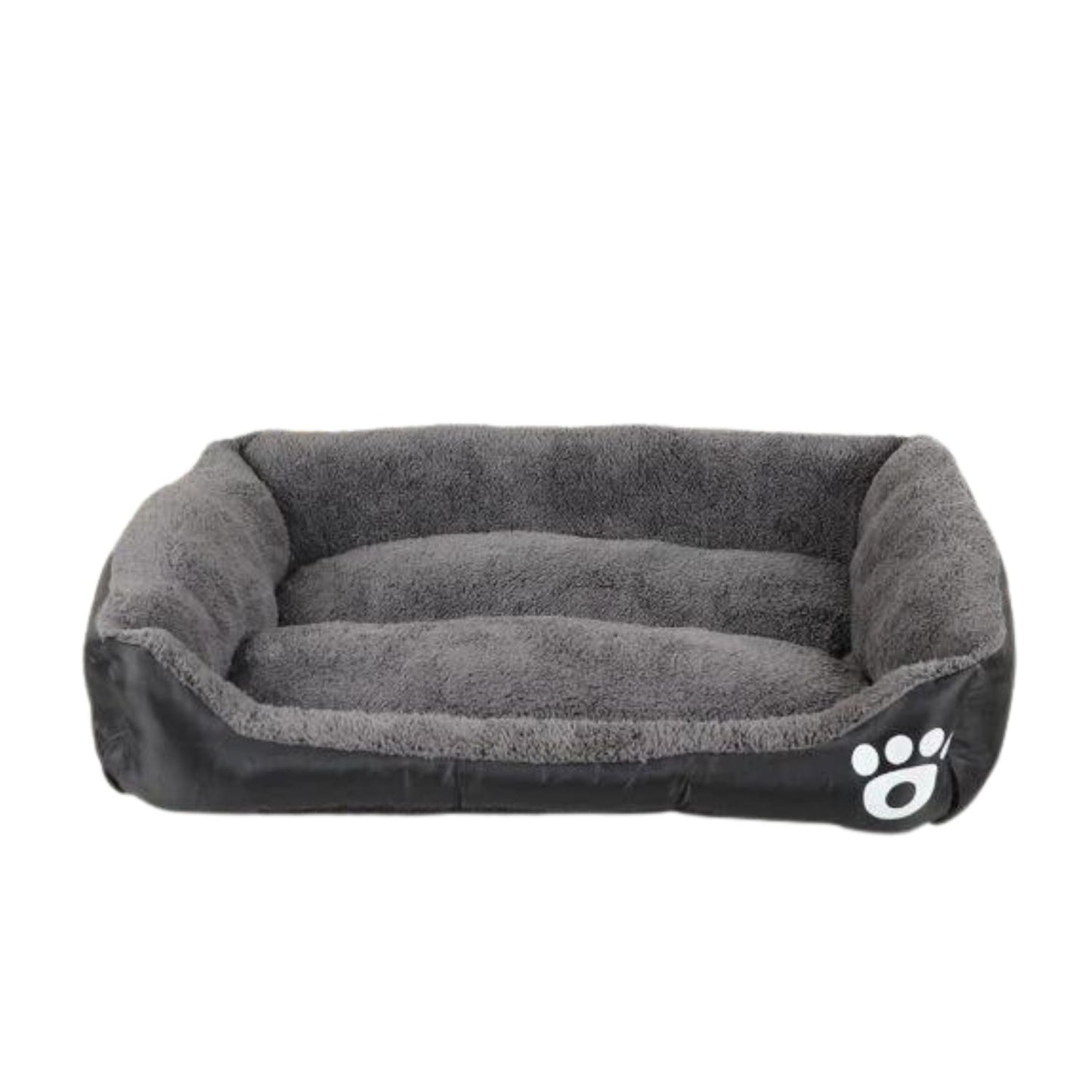 FLOOFI Pet Bed Square L Size (Black+Dark Grey)