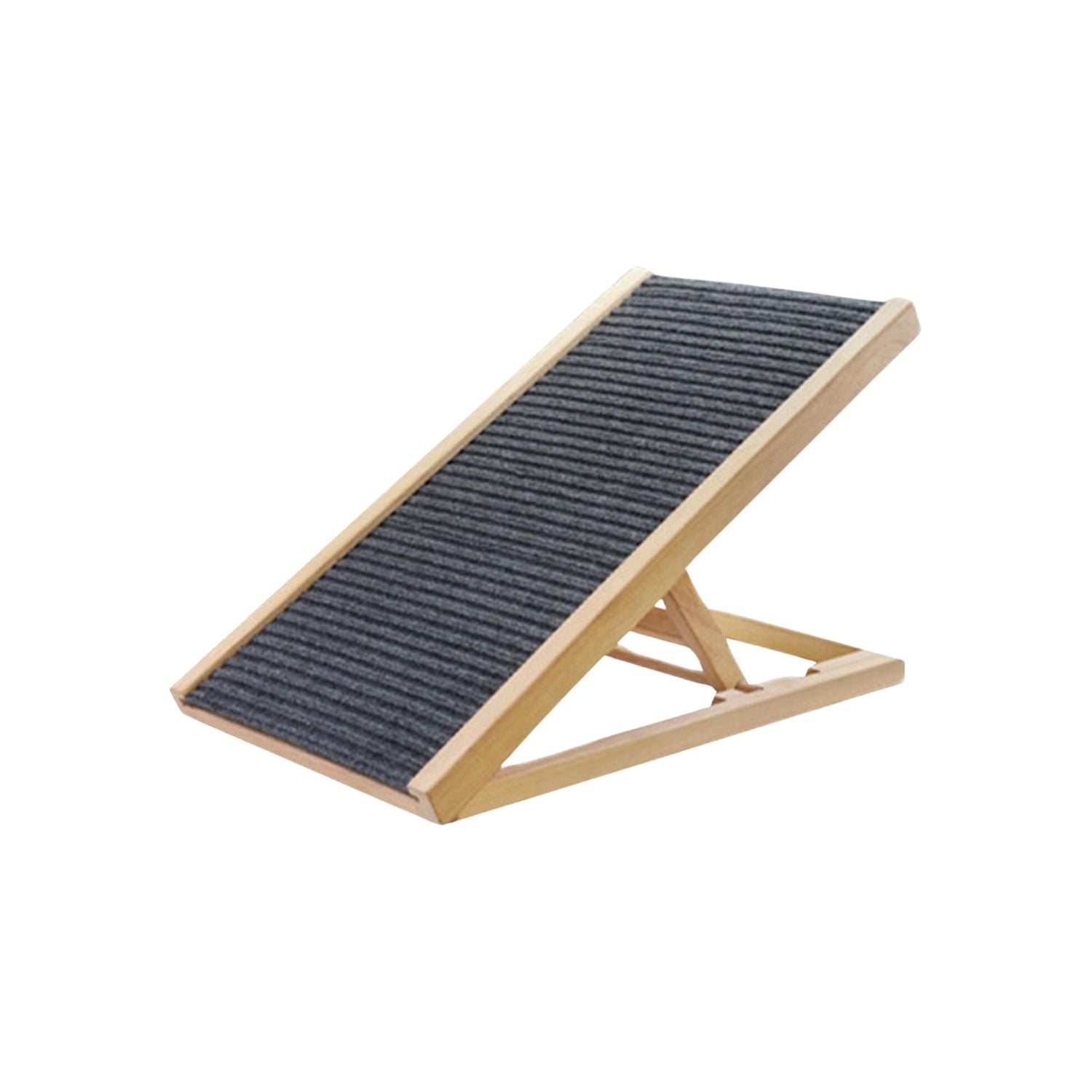 Floofi Natural Wood Grain Wooden Adjustable Height Pet Ramp Dog Sofa S ...