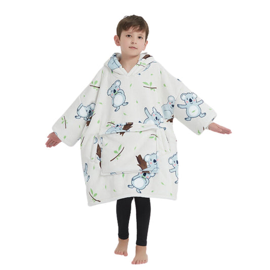 GOMINIMO Hoodie Blanket (Kids Koala Bear White)