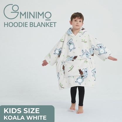 GOMINIMO Hoodie Blanket (Kids Koala Bear White)