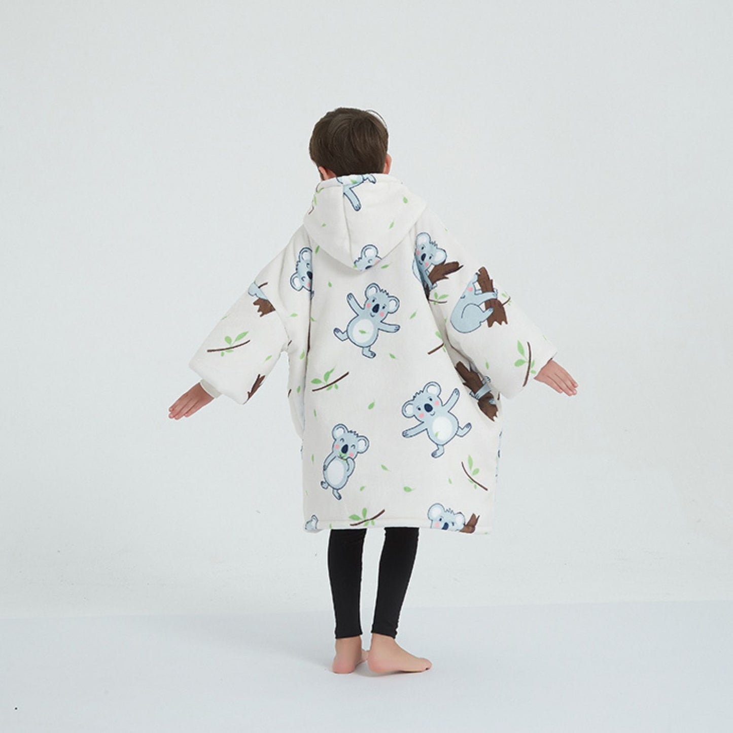 GOMINIMO Hoodie Blanket (Kids Koala Bear White)