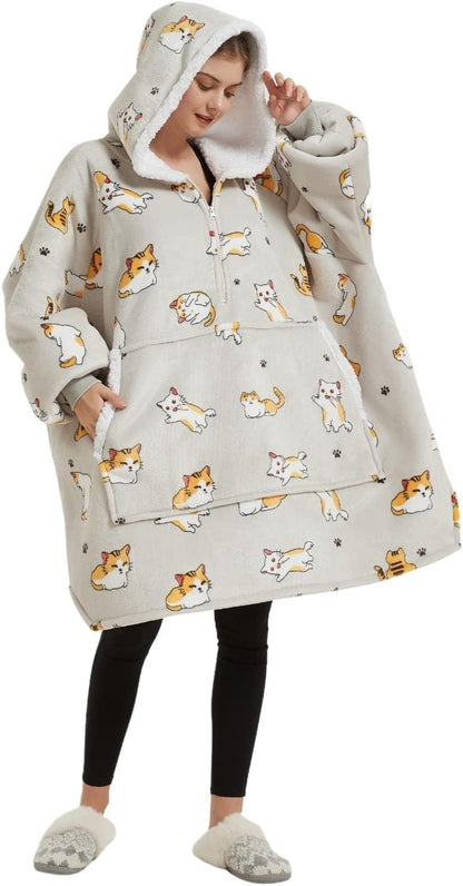 GOMINIMO Hoodie Blanket Adult (Cat)