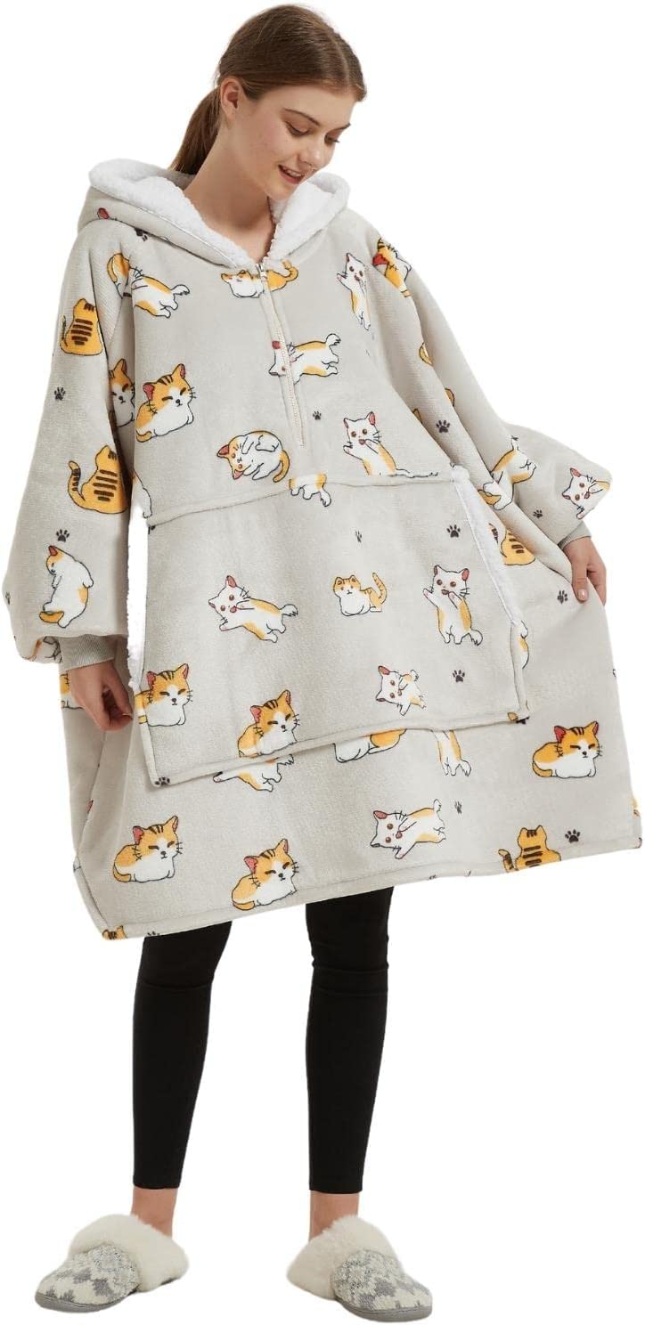 GOMINIMO Hoodie Blanket Adult (Cat)