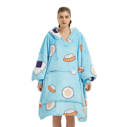 GOMINIMO Hoodie Blanket Adult Sushi