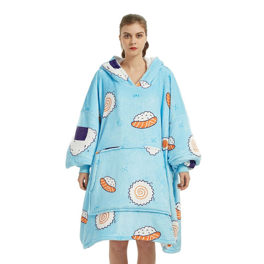 GOMINIMO Hoodie Blanket Adult Sushi