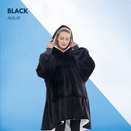 GOMINIMO Hoodie Blanket Black