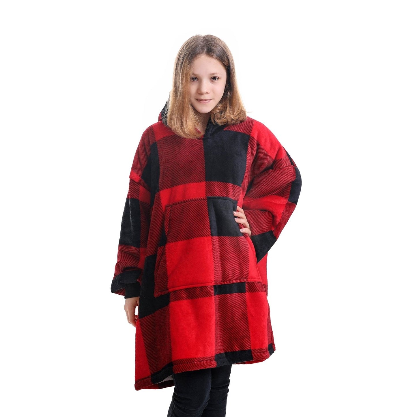 GOMINIMO Hoodie Blanket Kids Large Lattice