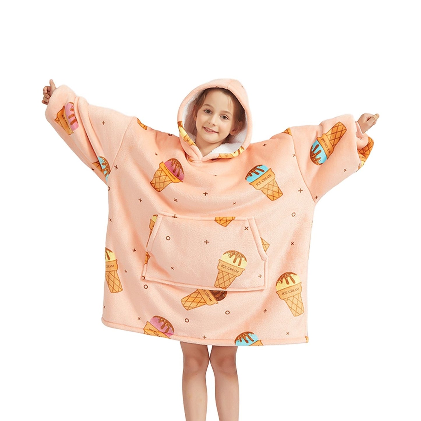 GOMINIMO Hoodie Blanket Kids Ice Cream