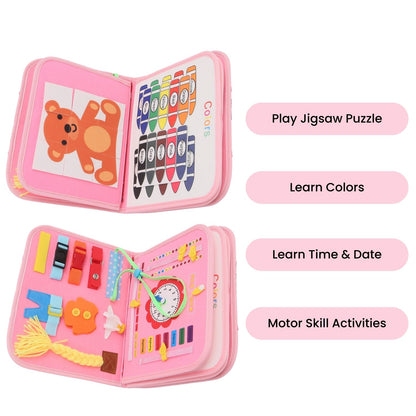 GOMINIMO Kids Busy Board Learning Toys (Pink)