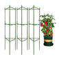 NOVEDEN 3 Sets Tomato Supports Cages with 20 Clips , 50 Twist Tie and 30meters Rope (Green)