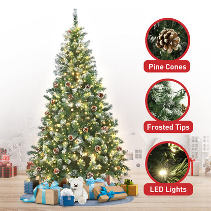 Christabelle 1.2m Pre Lit LED Christmas Tree Decor with Pine Cones Xmas Decorations