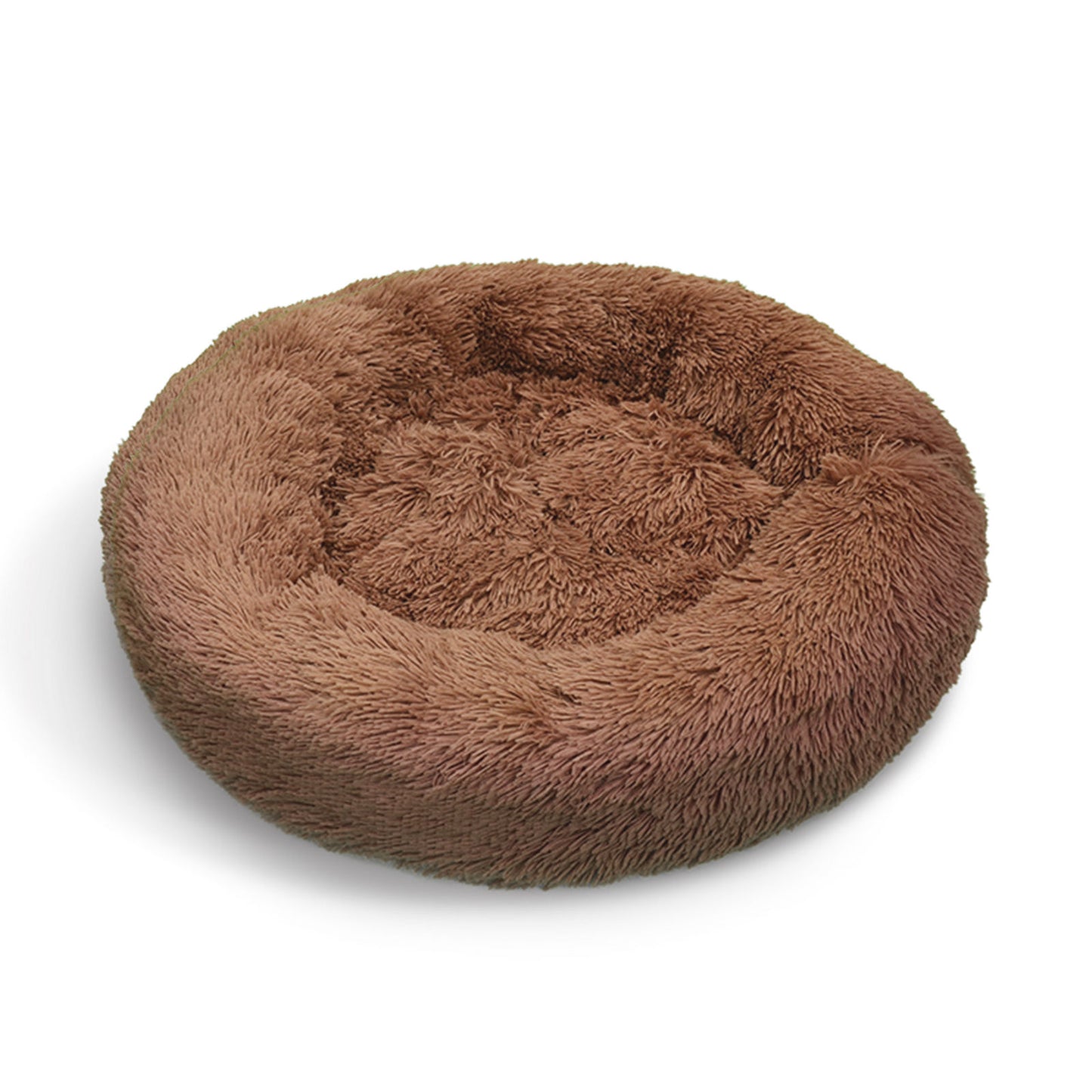 Pawfriends Pet Dog Bed Bedding Warm Plush Round Soft Dog Nest Light Coffee  XXL 120cm