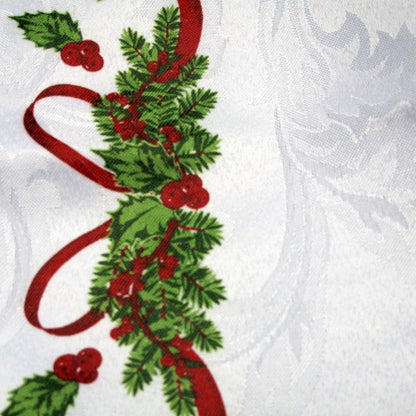 Set of 4 Ornate Christmas Xmas Festival Jacquard Napkins