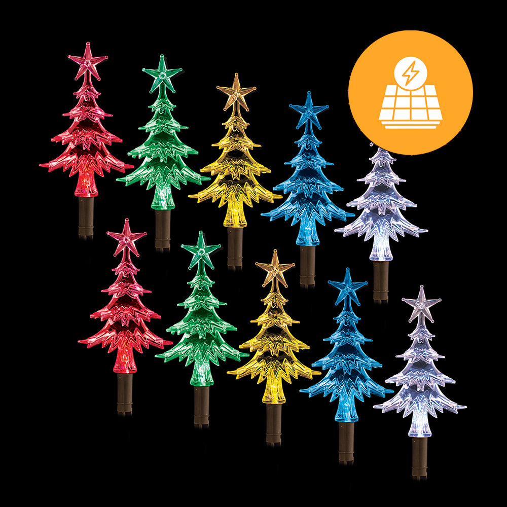 Mini Tree Up Light Solar Mini Tree Path Lights – 10 Pack, 24cm – Factory Direct Australia