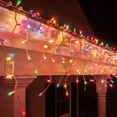 500 LED Icicle Lights – available in 4 Colors - Cool White