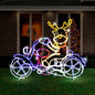 LED Ropelight Motorbike Crew Reindeer