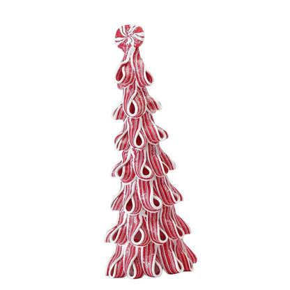 Desktop Miniature Christmas Tree with Candy Cane Top