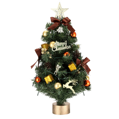 Jingle Jollys Tabletop Christmas Tree 60CM LED Xmas Tree Tree Topper Ornaments