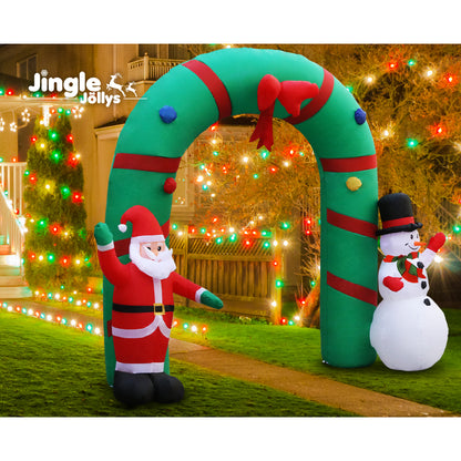 Jingle Jollys Christmas Inflatable Archwary 2.8M Illuminated Decorations